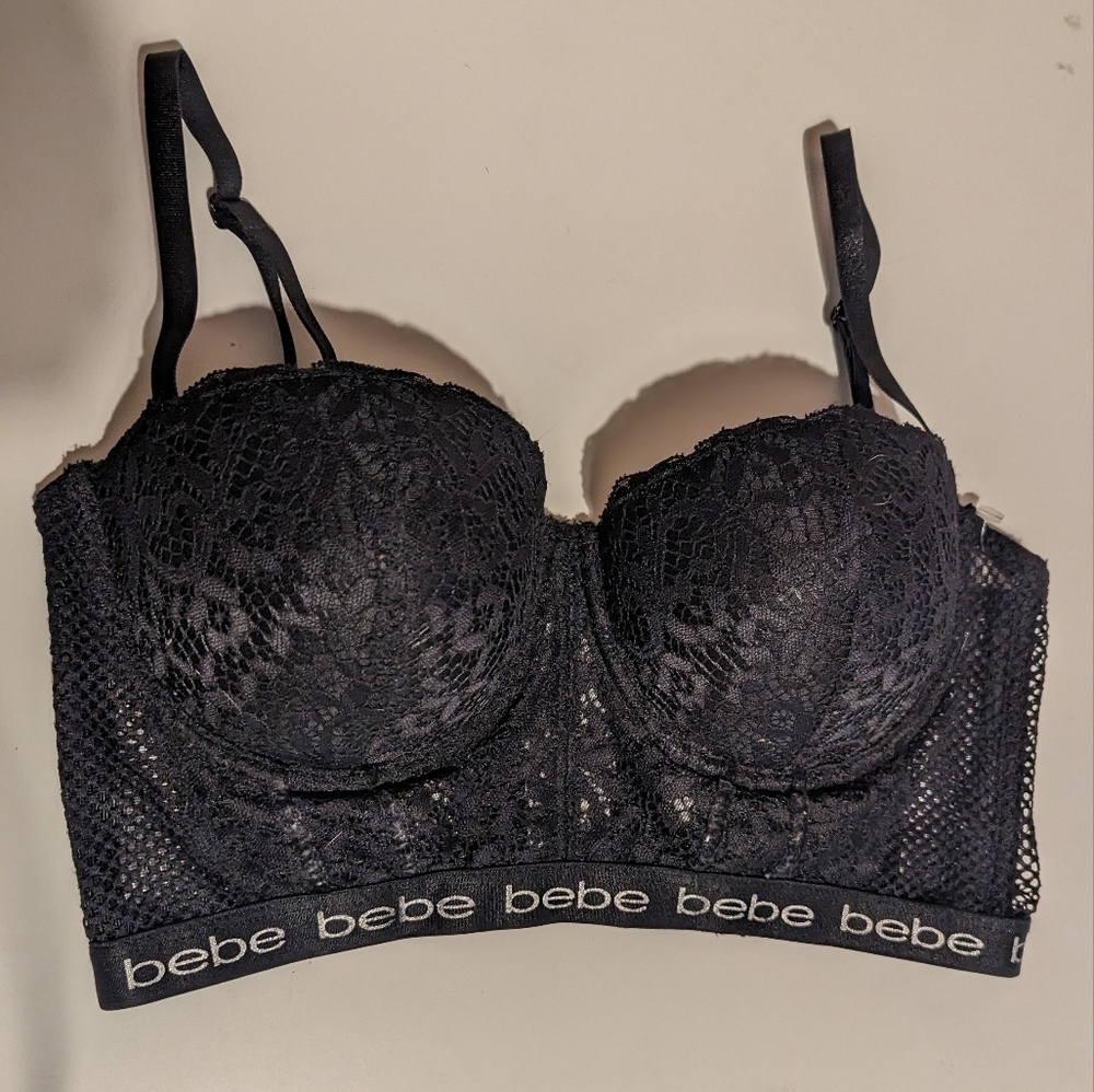 Bebe crop top lingerie style